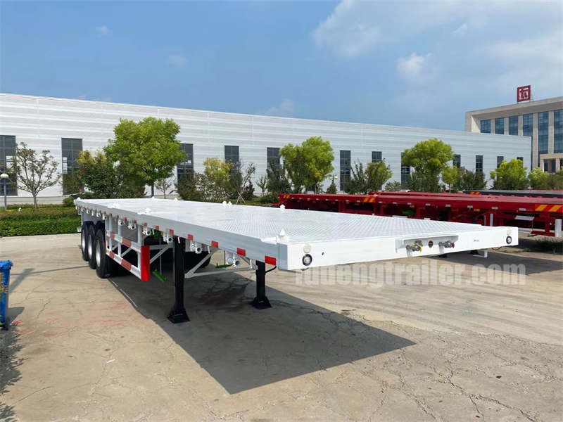 40ft Shipping Container Trailer Buy Flatbed trailer for sale, 40ft container trailer, Semi